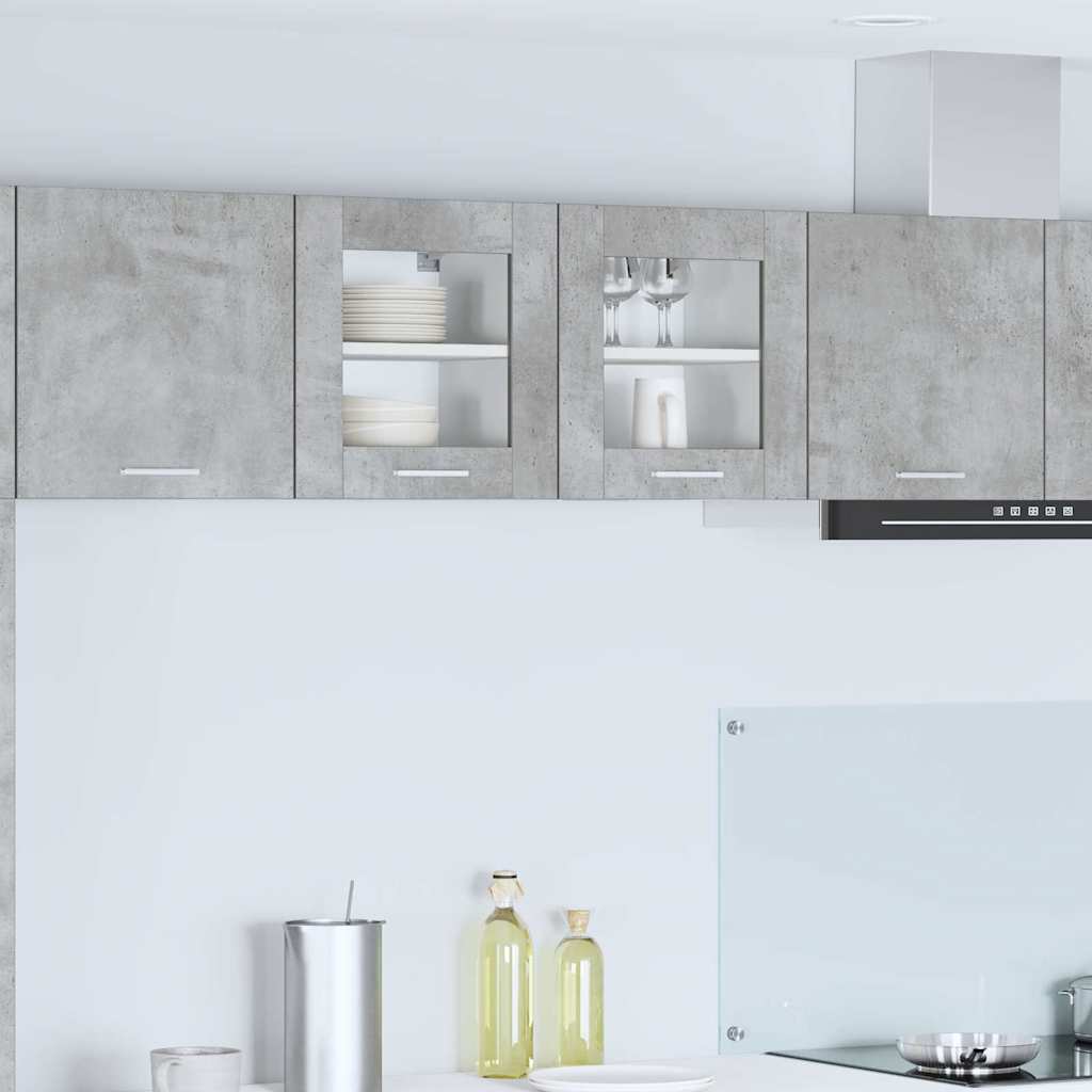 Závěsná Skříňka 2 Pcs Betonově Šedá Kompozitní Dřevo