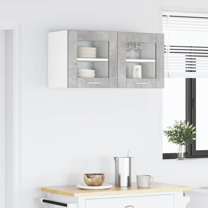 Závěsná Skříňka 2 Pcs Betonově Šedá Kompozitní Dřevo