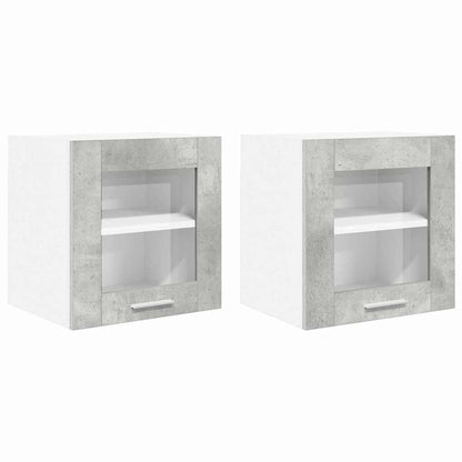 Závěsná Skříňka 2 Pcs Betonově Šedá Kompozitní Dřevo