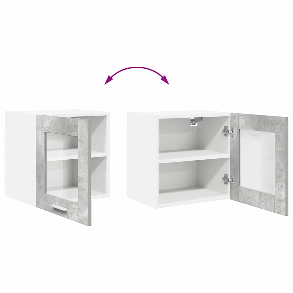 Závěsná Skříňka 2 Pcs Betonově Šedá Kompozitní Dřevo