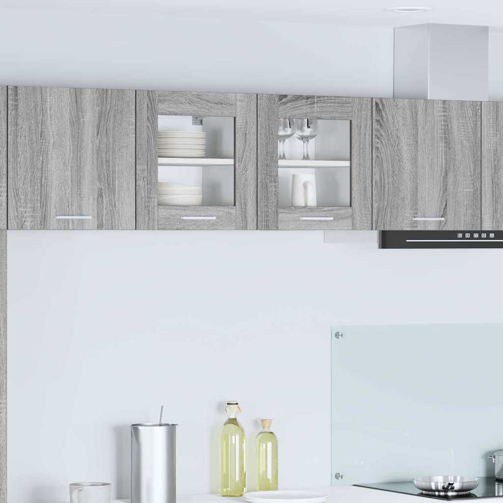Závěsná Skříňka 2 Pcs Šedá Sonoma Kompozitní Dřevo