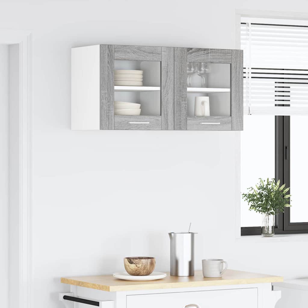 Závěsná Skříňka 2 Pcs Šedá Sonoma Kompozitní Dřevo