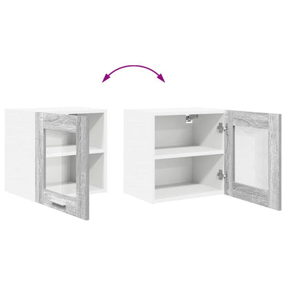 Závěsná Skříňka 2 Pcs Šedá Sonoma Kompozitní Dřevo