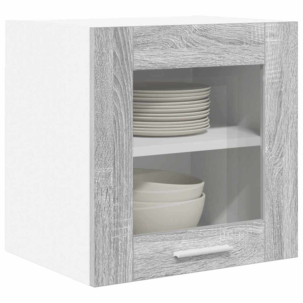Závěsná Skříňka 2 Pcs Šedá Sonoma Kompozitní Dřevo