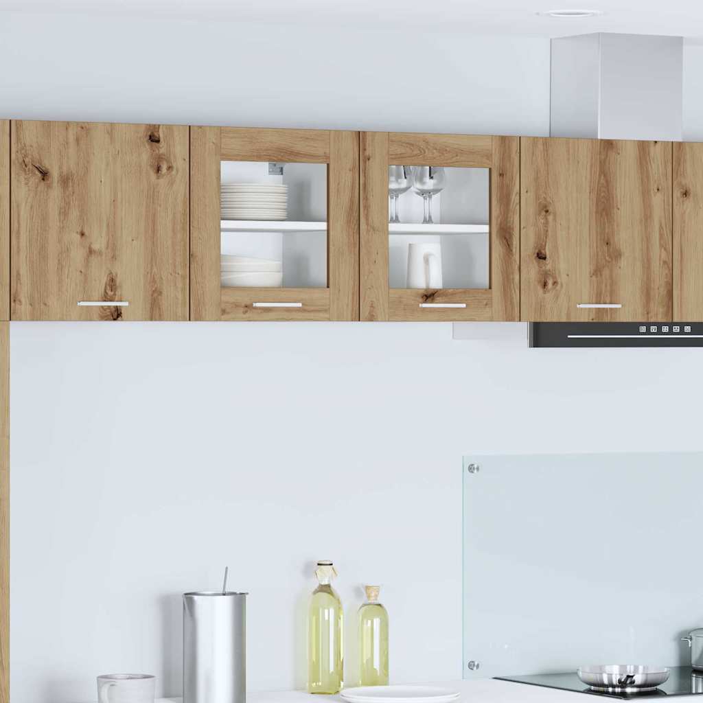 Závěsná Skříňka 2 Pcs Artisanový Dub Kompozitní Dřevo