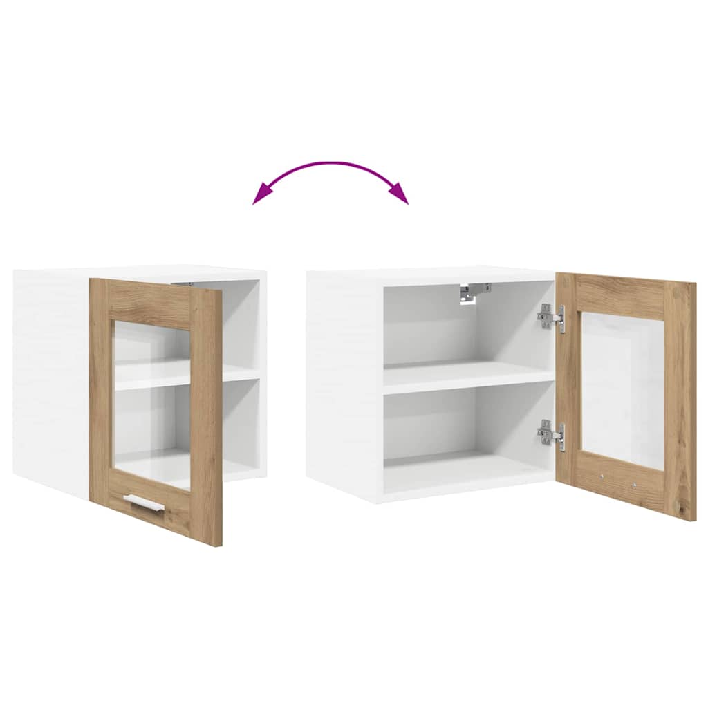 Závěsná Skříňka 2 Pcs Artisanový Dub Kompozitní Dřevo