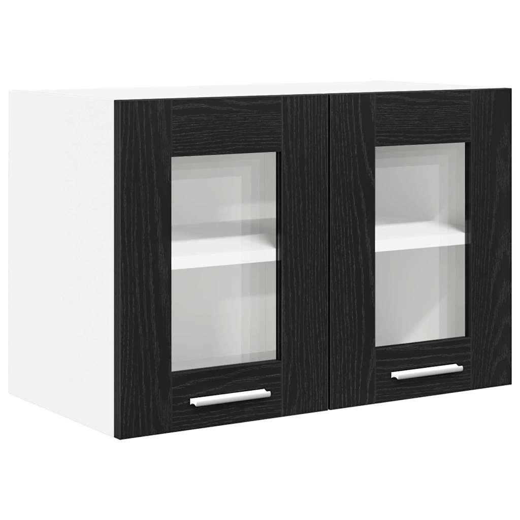 Závěsná Skříňka 2 Pcs Černý Dub Kompozitní Dřevo