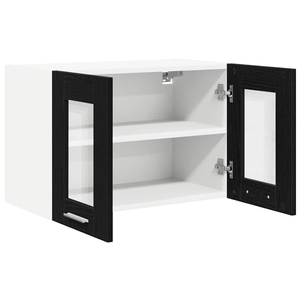 Závěsná Skříňka 2 Pcs Černý Dub Kompozitní Dřevo
