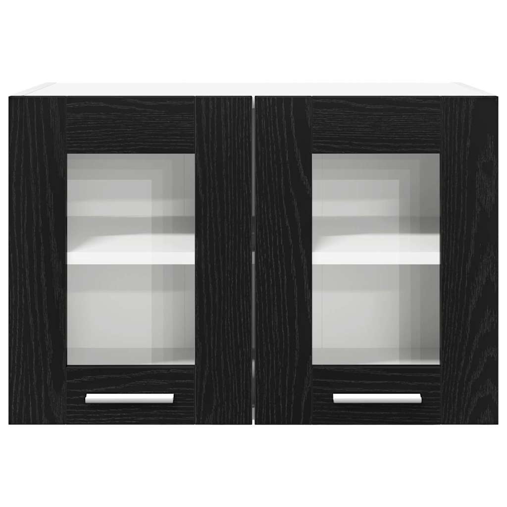 Závěsná Skříňka 2 Pcs Černý Dub Kompozitní Dřevo