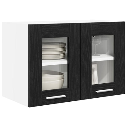 Závěsná Skříňka 2 Pcs Černý Dub Kompozitní Dřevo