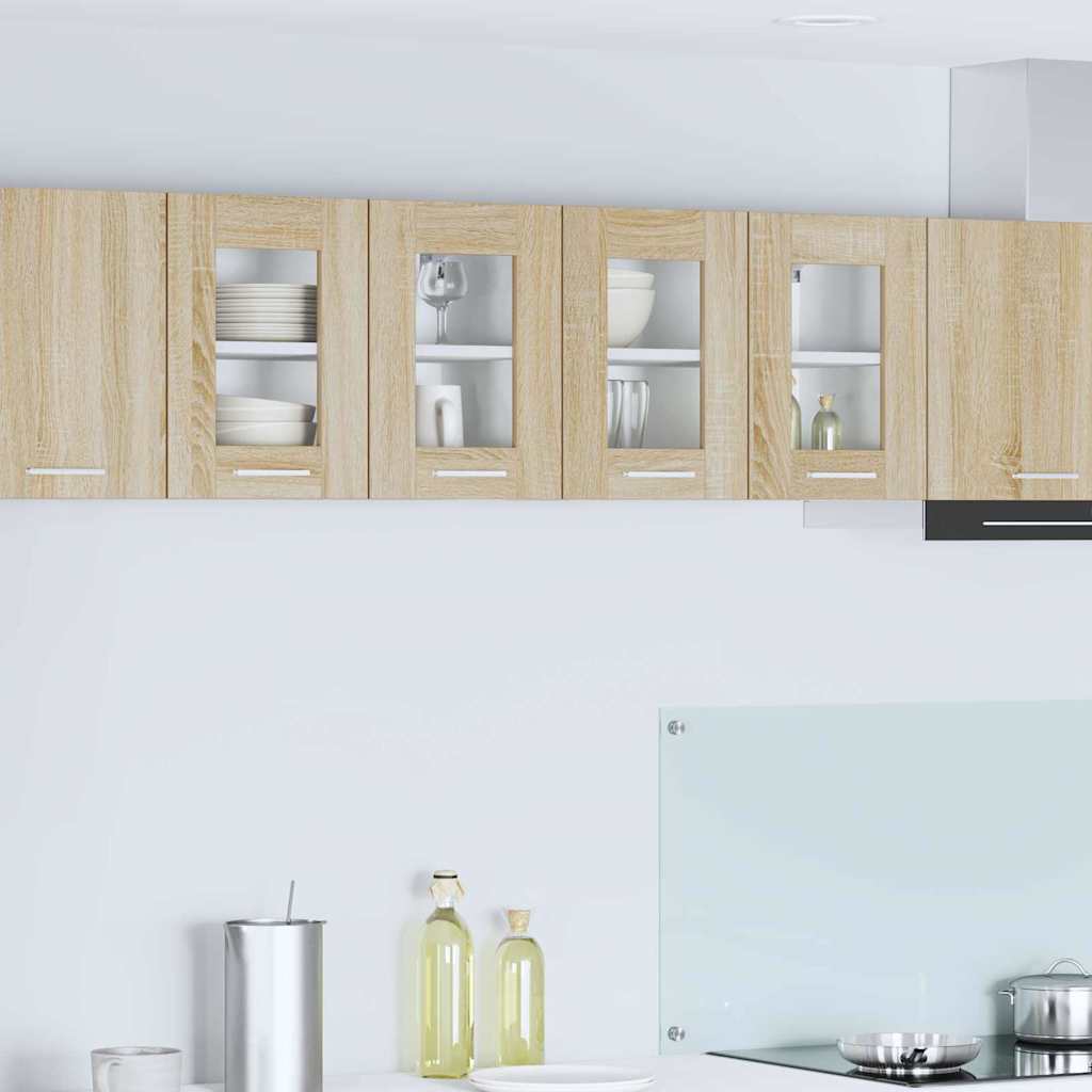 Závěsná Skříňka 2 Pcs Sonoma Dub Kompozitní Dřevo