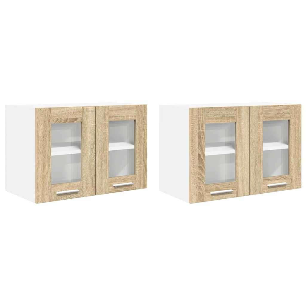 Závěsná Skříňka 2 Pcs Sonoma Dub Kompozitní Dřevo