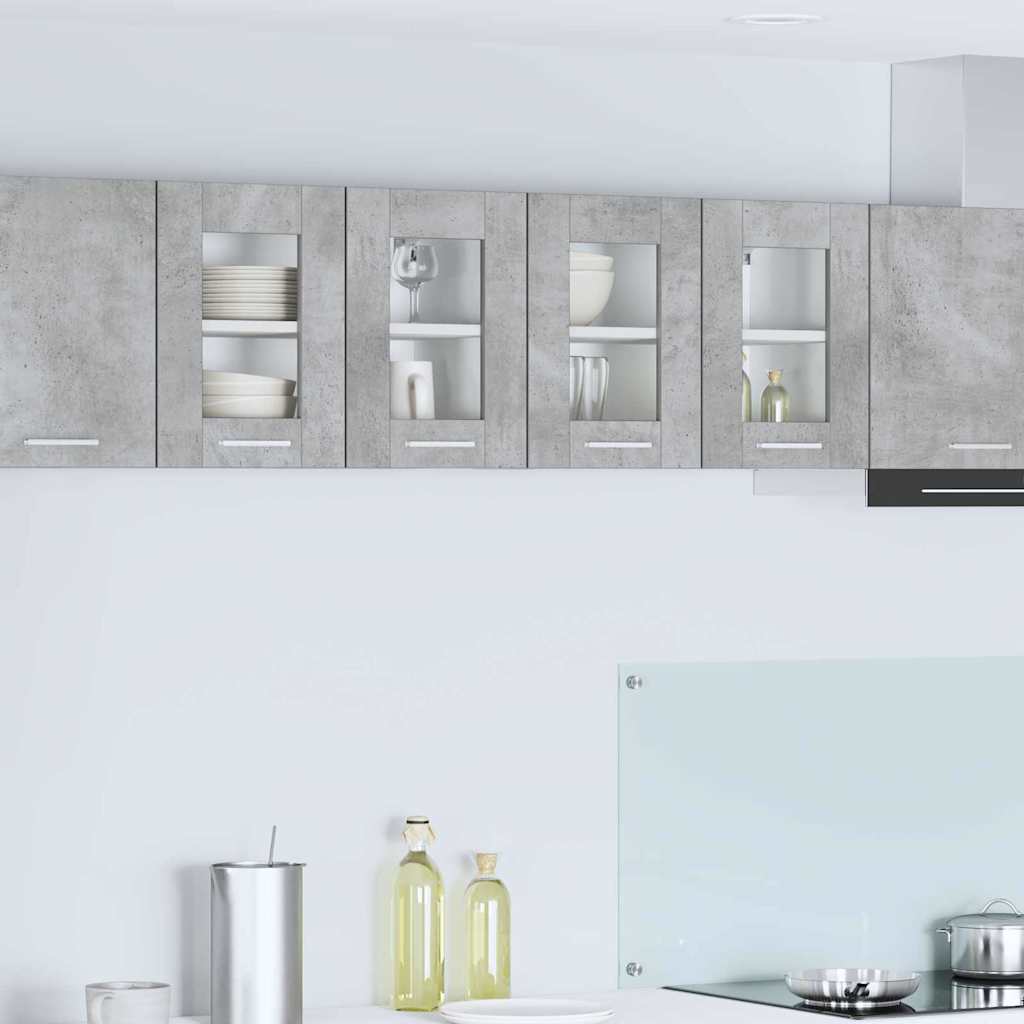 Závěsná Skříňka 2 Pcs Betonově Šedá Kompozitní Dřevo