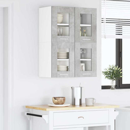 Závěsná Skříňka 2 Pcs Betonově Šedá Kompozitní Dřevo