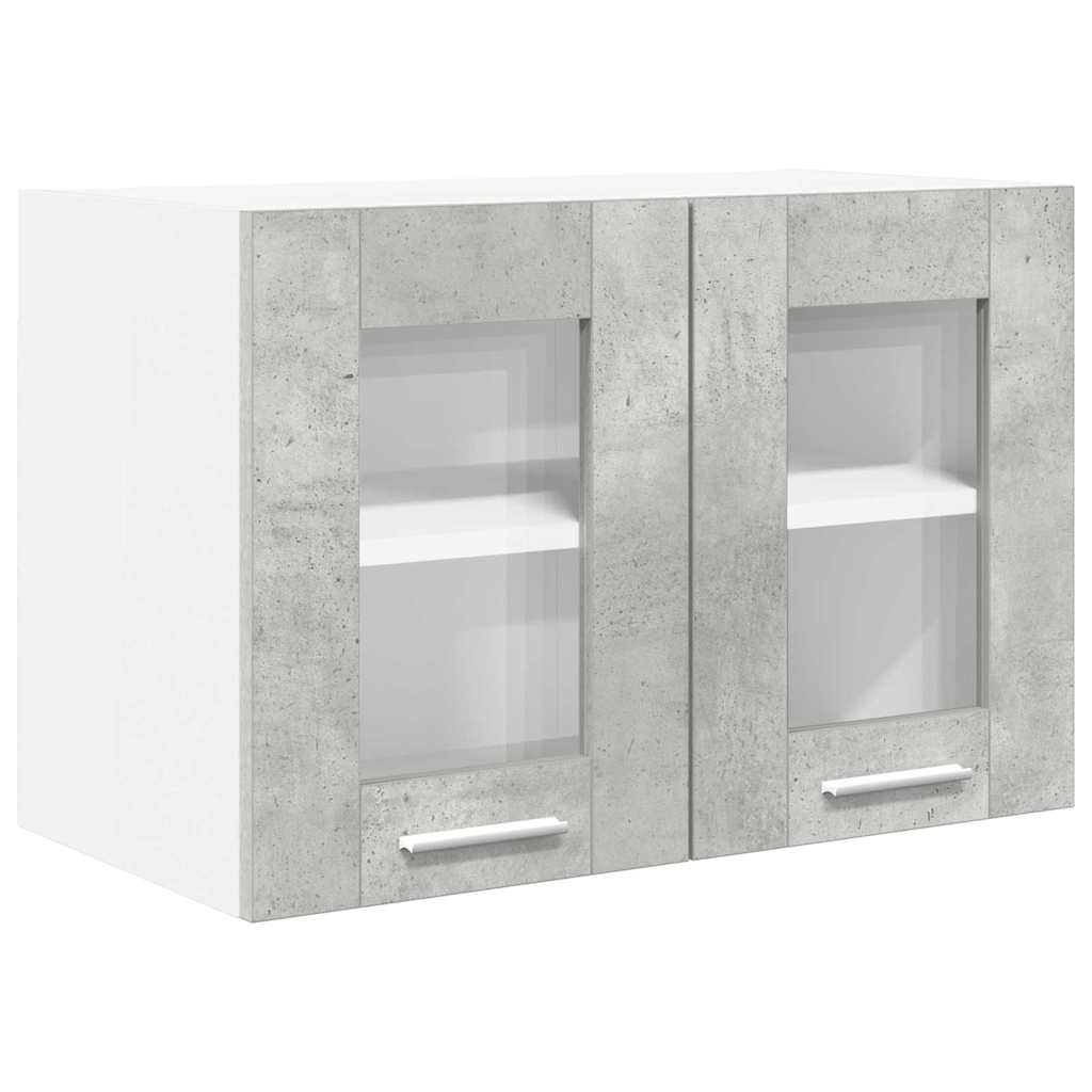Závěsná Skříňka 2 Pcs Betonově Šedá Kompozitní Dřevo