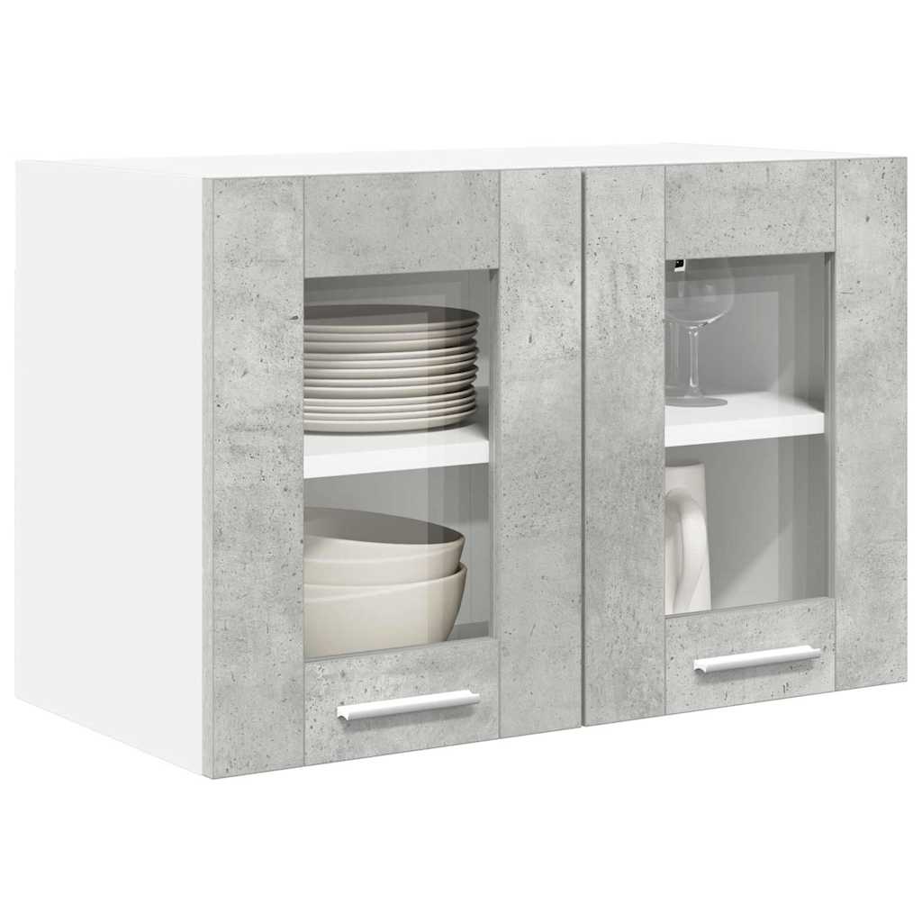 Závěsná Skříňka 2 Pcs Betonově Šedá Kompozitní Dřevo