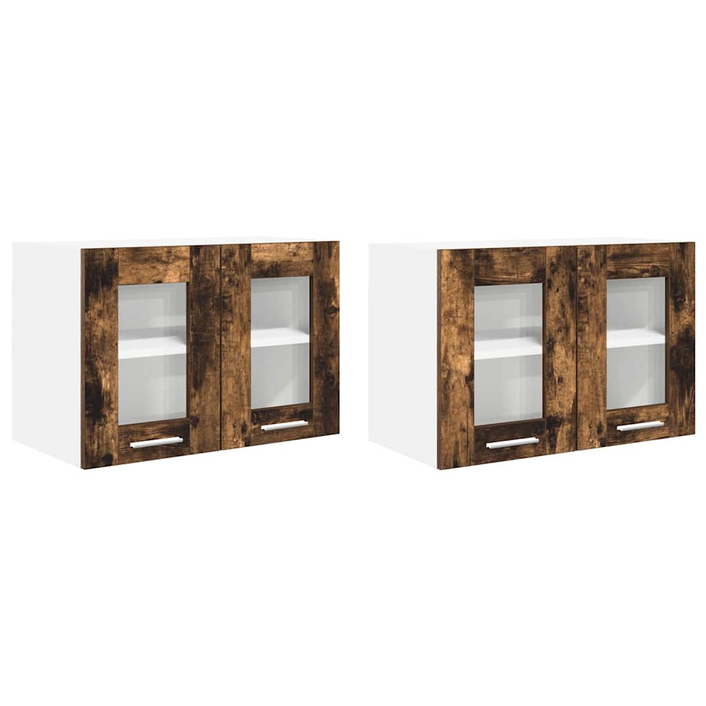 Závěsná Skříňka 2 Pcs Kouřový Dub Kompozitní Dřevo
