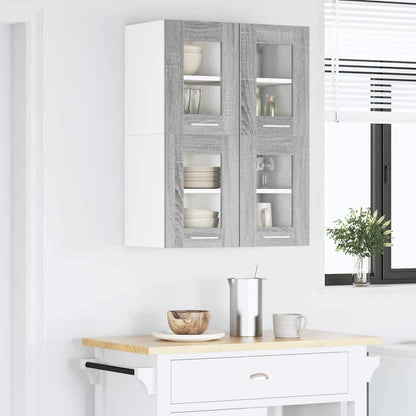 Závěsná Skříňka 2 Pcs Šedá Sonoma Kompozitní Dřevo