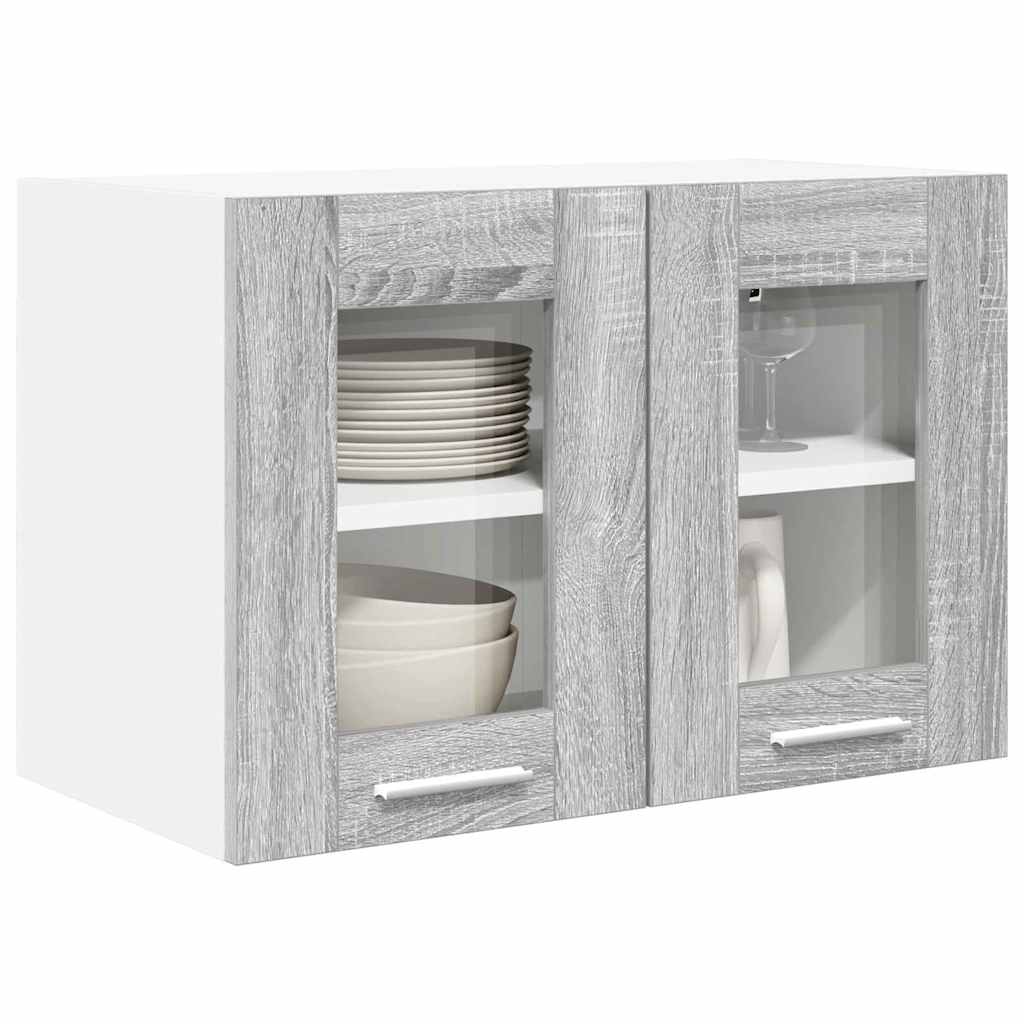 Závěsná Skříňka 2 Pcs Šedá Sonoma Kompozitní Dřevo