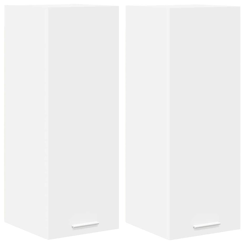 Závěsná Skříňka 2 Pcs Bílá Kompozitní Dřevo