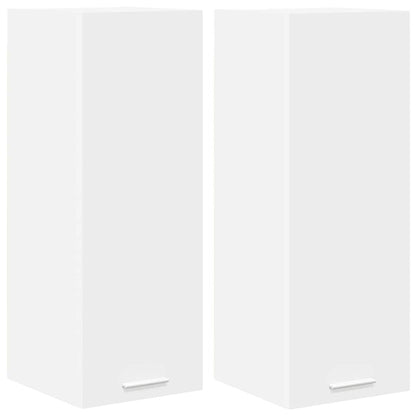 Závěsná Skříňka 2 Pcs Bílá Kompozitní Dřevo