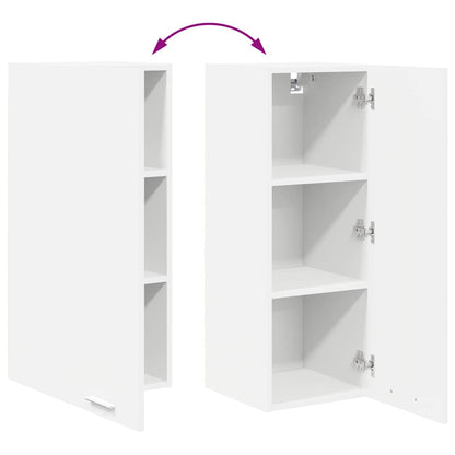 Závěsná Skříňka 2 Pcs Bílá Kompozitní Dřevo