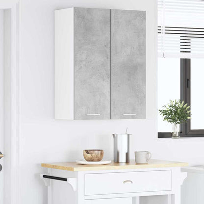 Závěsná Skříňka 2 Pcs Betonová Šedá A Bílá Kompozitní Dřevo