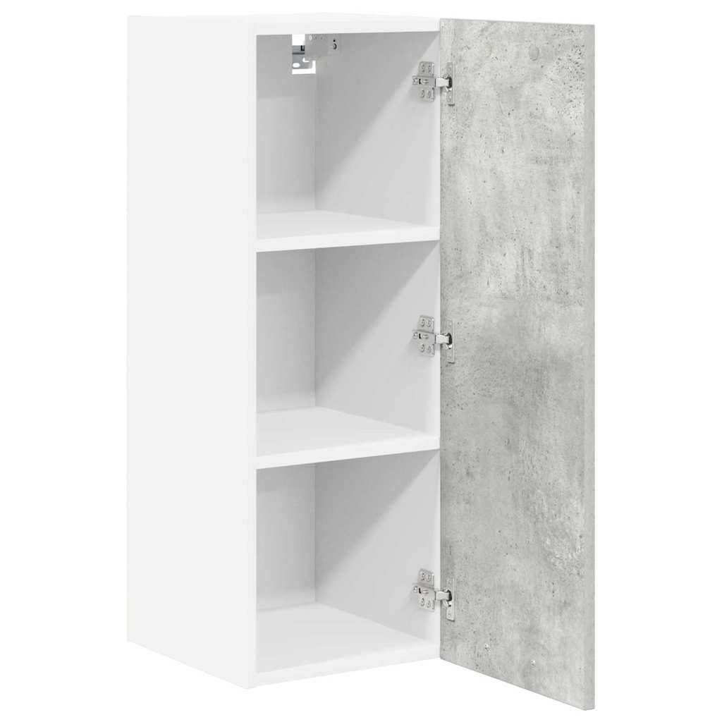 Závěsná Skříňka 2 Pcs Betonová Šedá A Bílá Kompozitní Dřevo