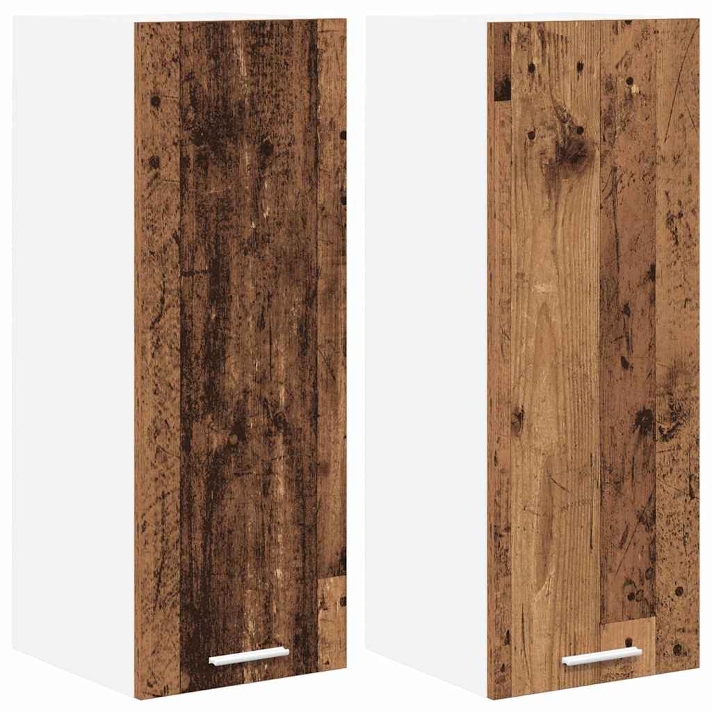 Závěsná Skříňka 2 Pcs Staré Dřevo A Bílá Kompozitní Dřevo