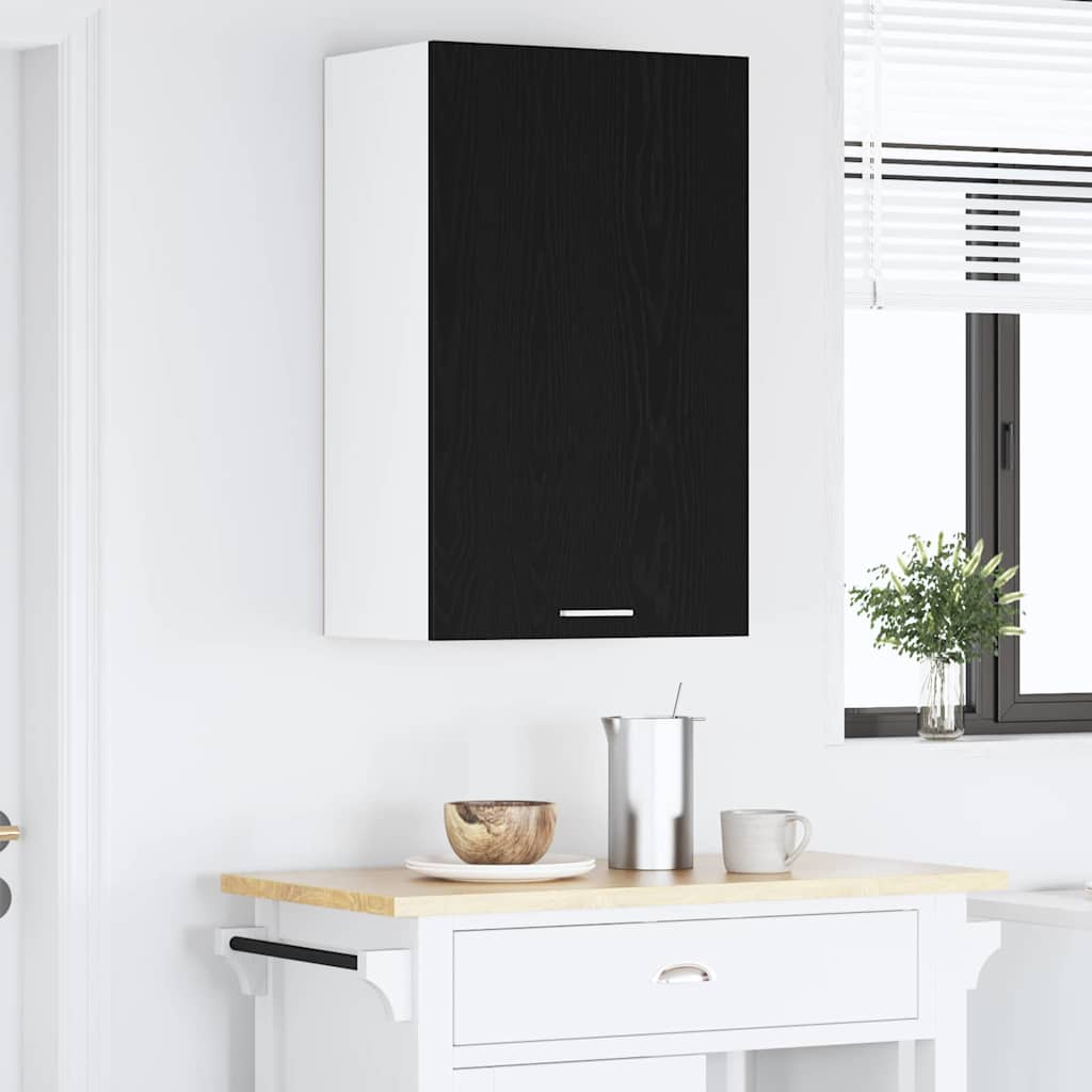 Závěsná Skříňka Černý Dub A Bílá 50 X 31 X 80 Cm