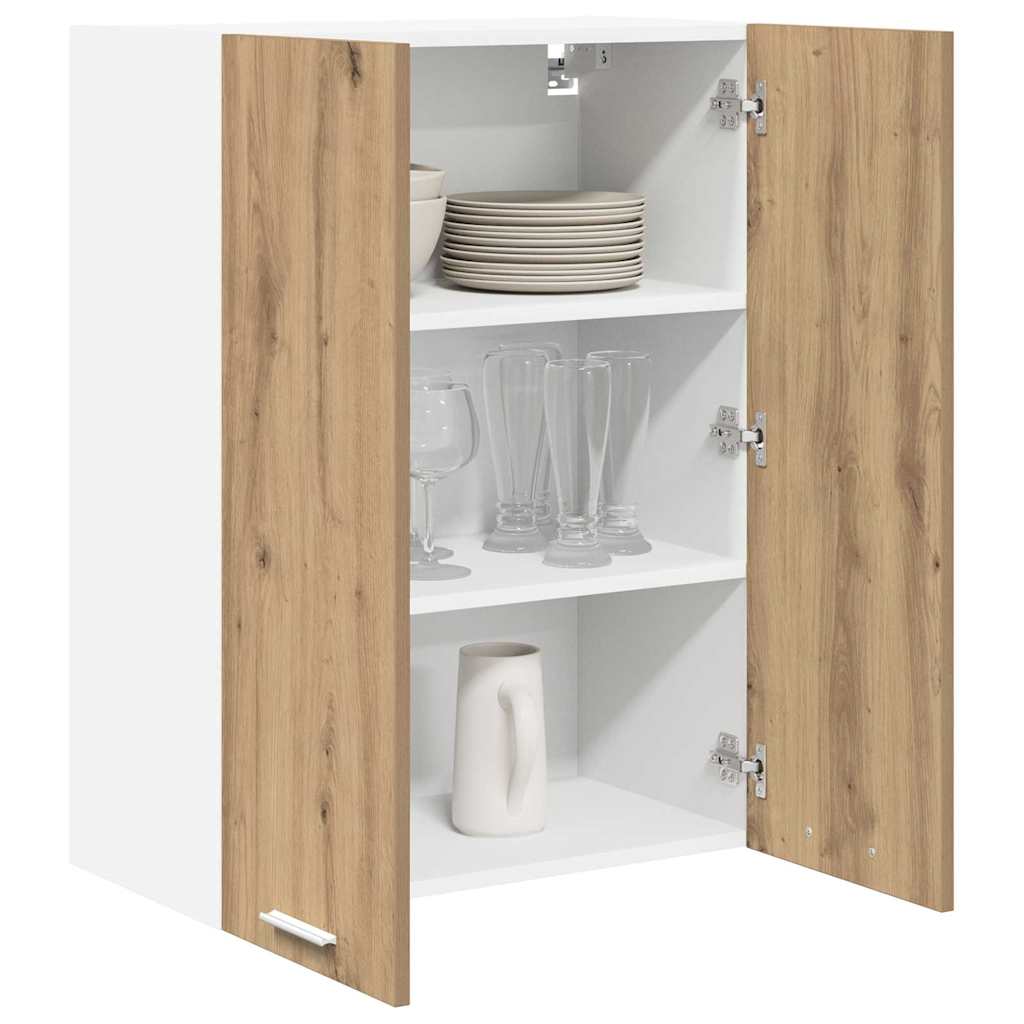 Závěsná Skříňka Artisanový Dub 60 X 31 X 80 Cm Kompozitní Dřevo