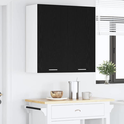 Závěsná Skříňka Černý Dub 80 X 31 X 80 Cm Kompozitní Dřevo