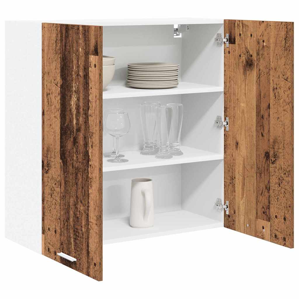 Závěsná Skříňka Staré Dřevo 80 X 31 X 80 Cm Kompozitní Dřevo