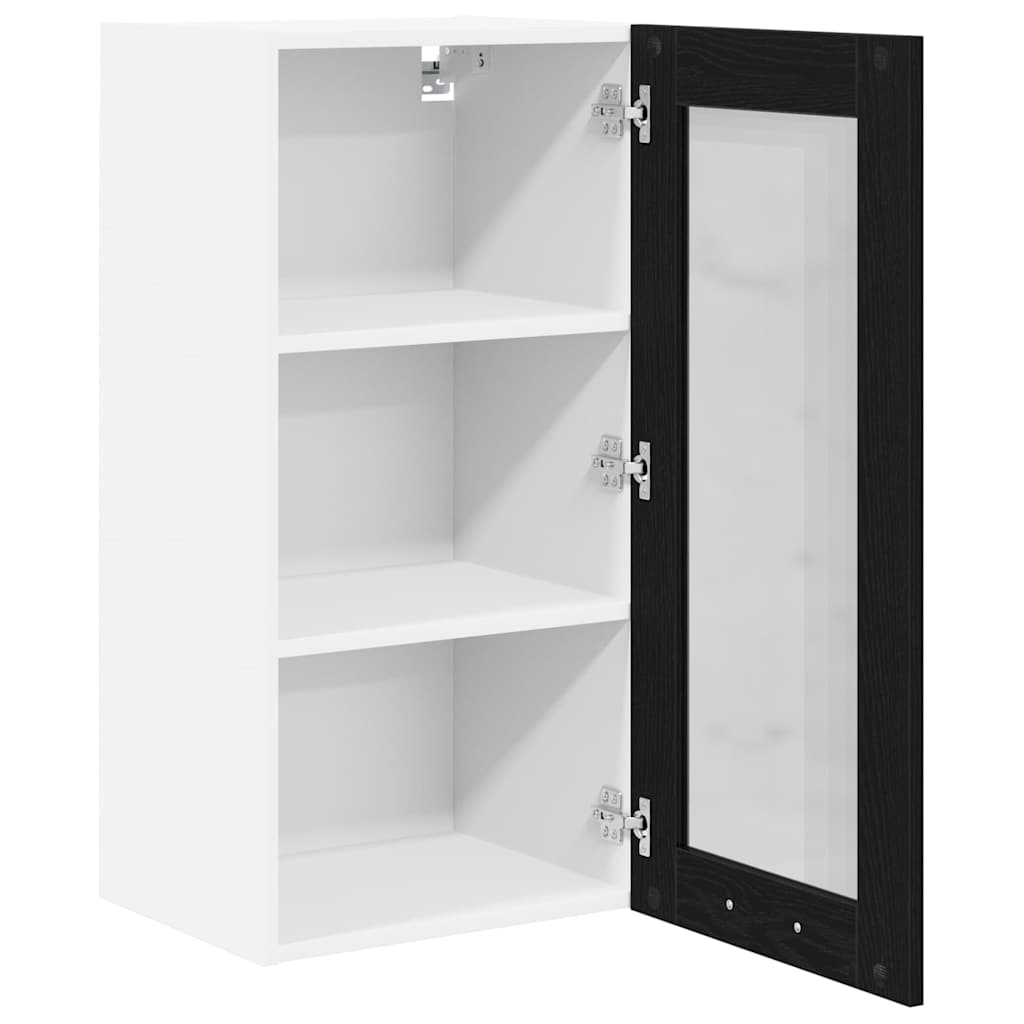 Závěsná Skříňka 2 Pcs Černý Dub Kompozitní Dřevo