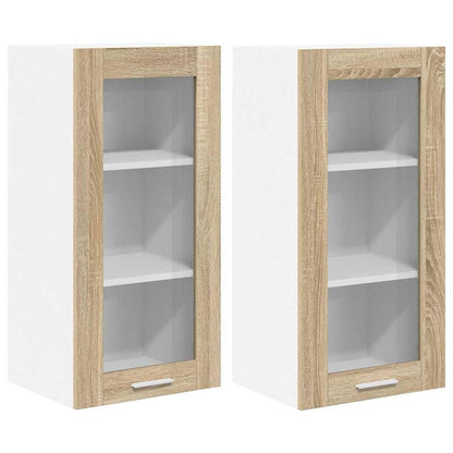 Závěsná Skříňka 2 Pcs Sonoma Dub Kompozitní Dřevo