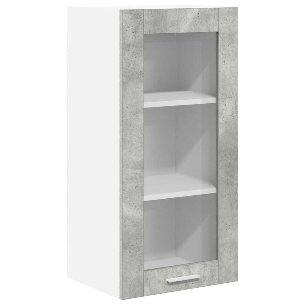 Závěsná Skříňka Betonově Šedá 40 X 31 X 80 Cm Kompozitní Dřevo