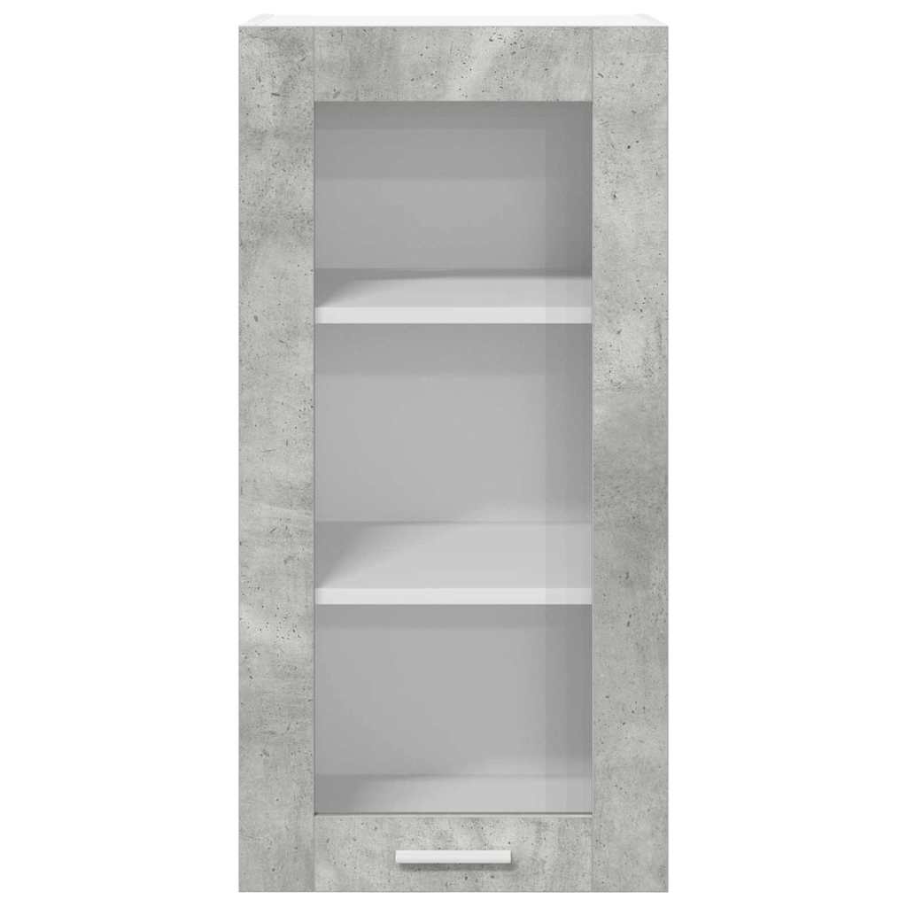 Závěsná Skříňka Betonově Šedá 40 X 31 X 80 Cm Kompozitní Dřevo
