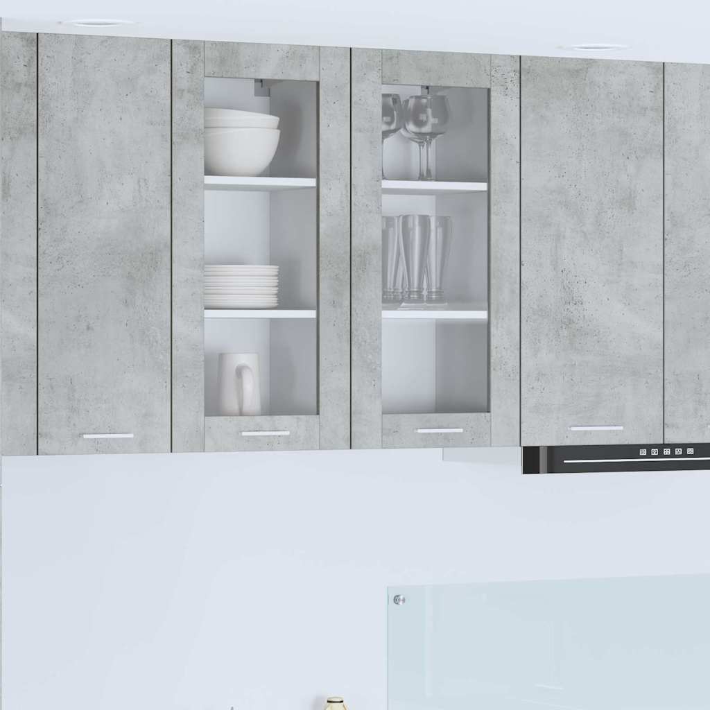 Závěsná Skříňka 2 Pcs Betonově Šedá Kompozitní Dřevo
