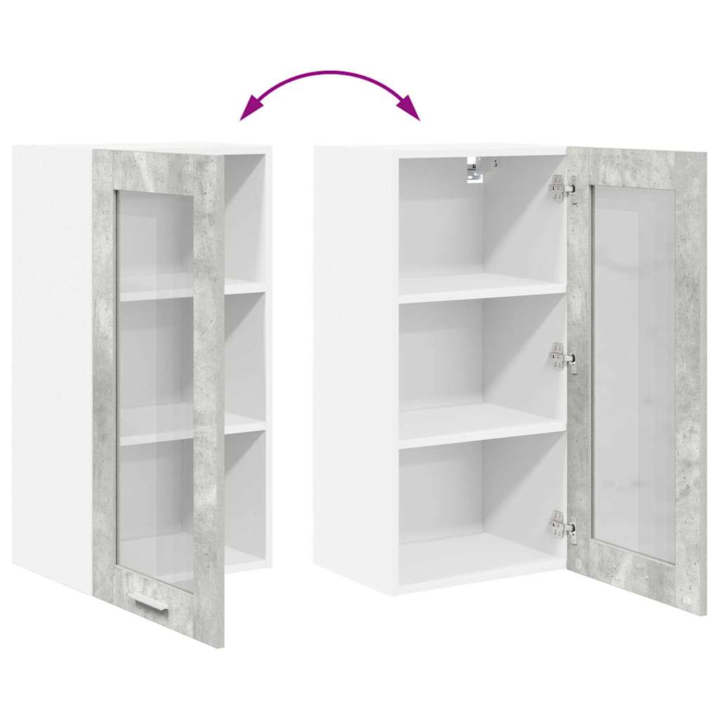 Závěsná Skříňka 2 Pcs Betonově Šedá Kompozitní Dřevo