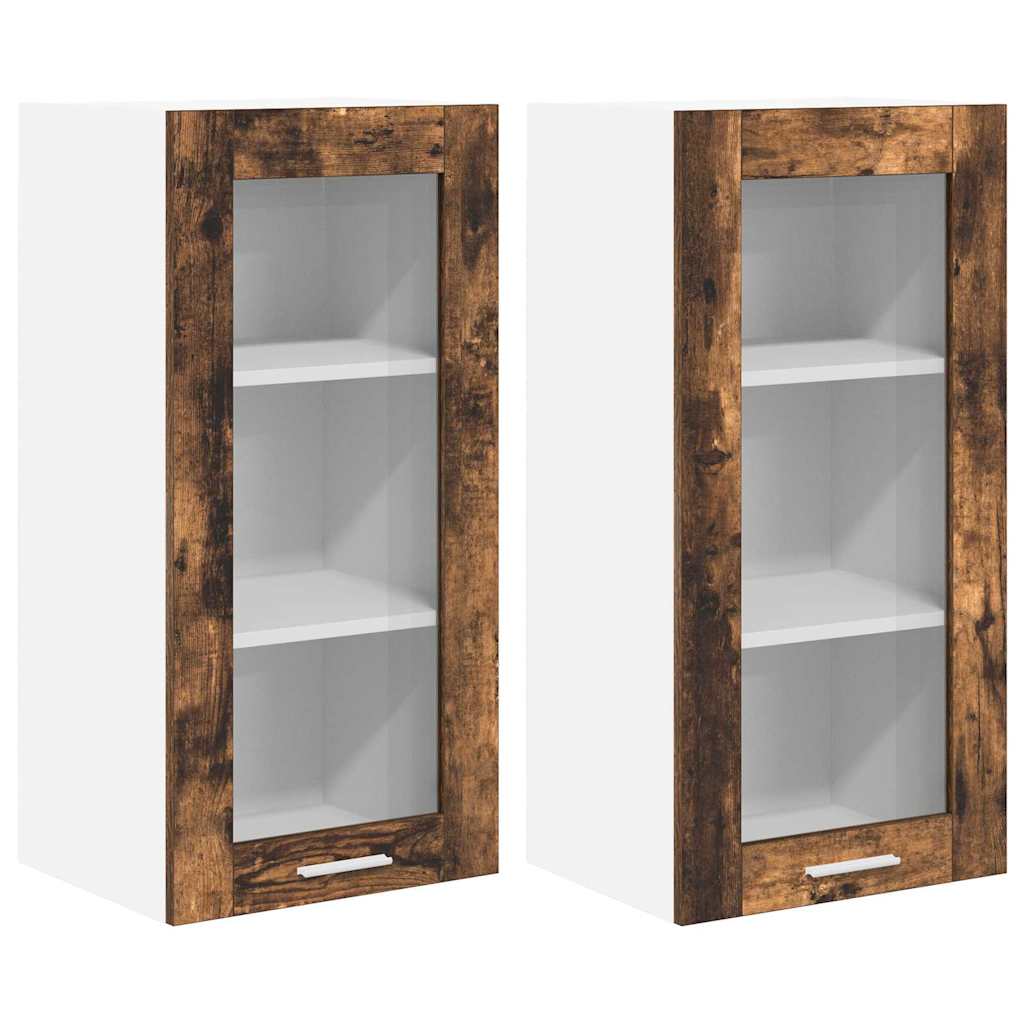 Závěsná Skříňka 2 Pcs Kouřový Dub Kompozitní Dřevo