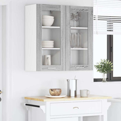 Závěsná Skříňka 2 Pcs Šedá Sonoma Kompozitní Dřevo