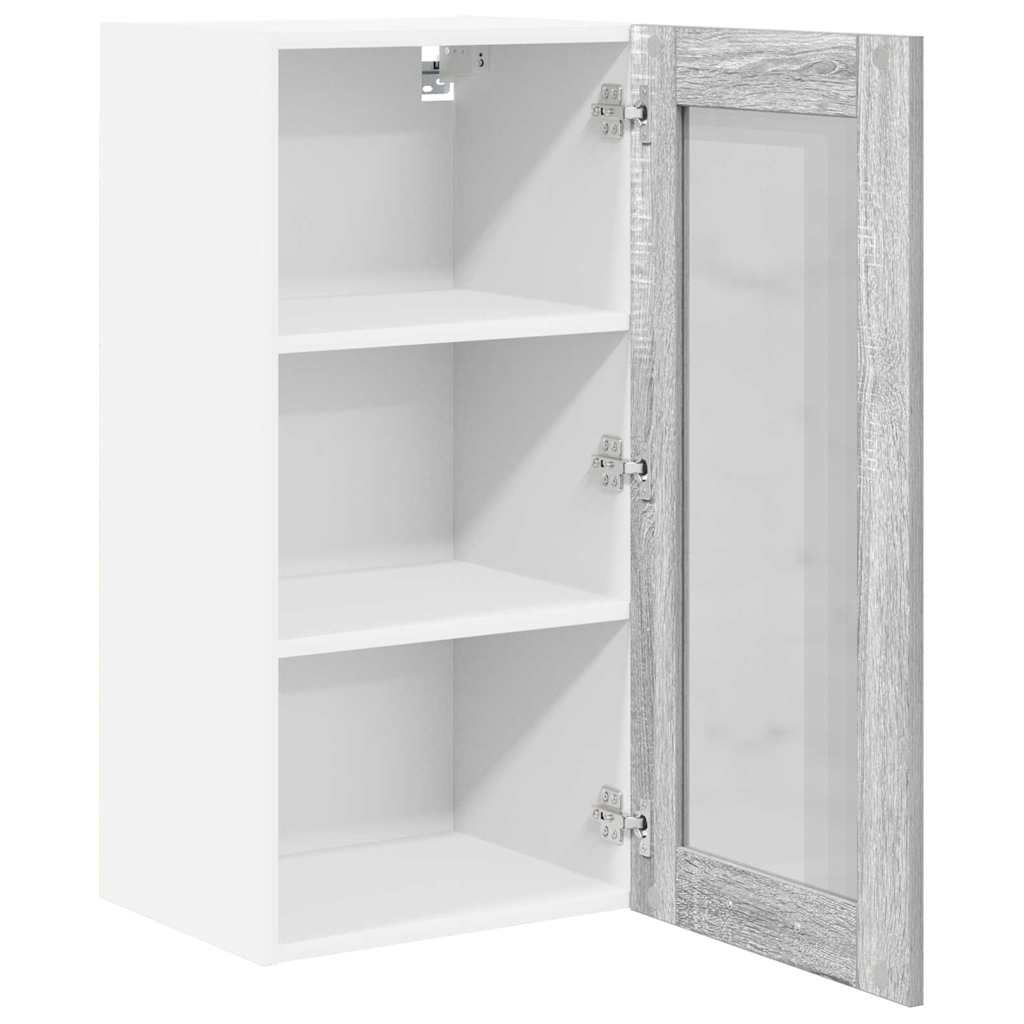 Závěsná Skříňka 2 Pcs Šedá Sonoma Kompozitní Dřevo