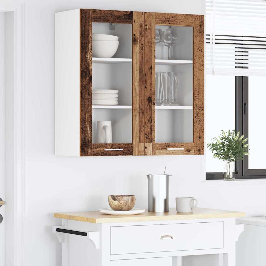 Závěsná Skříňka Staré Dřevo 40 X 31 X 80 Cm Kompozitní Dřevo
