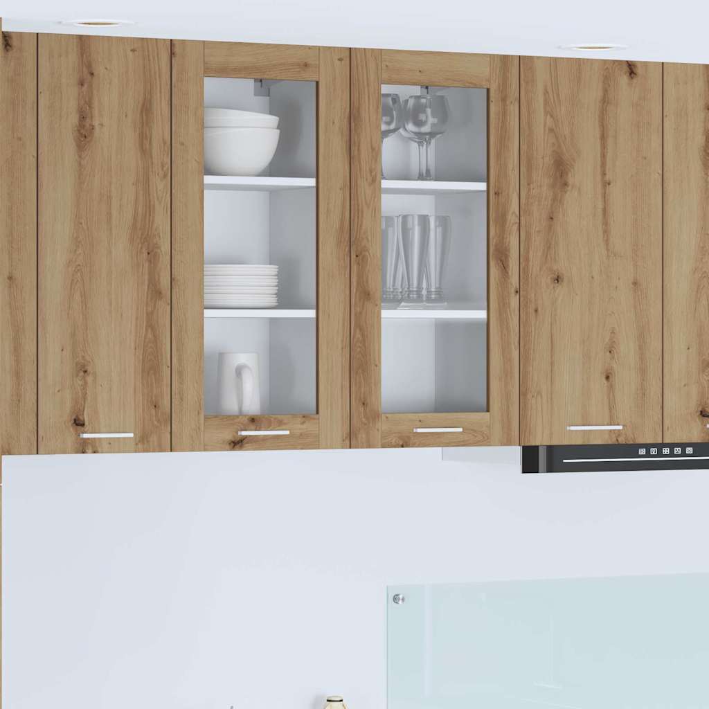 Závěsná Skříňka 2 Pcs Artisanový Dub Kompozitní Dřevo