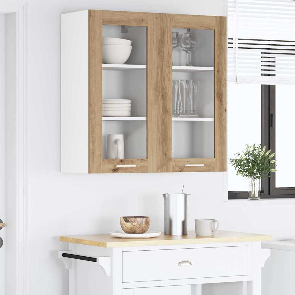 Závěsná Skříňka 2 Pcs Artisanový Dub Kompozitní Dřevo