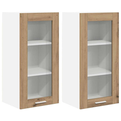 Závěsná Skříňka 2 Pcs Artisanový Dub Kompozitní Dřevo