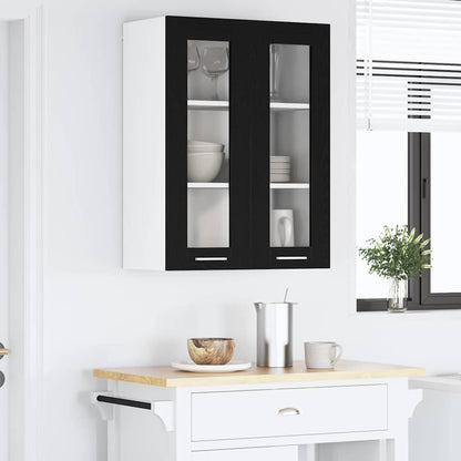 Závěsná Skříňka Černý Dub 60 X 31 X 80 Cm Kompozitní Dřevo