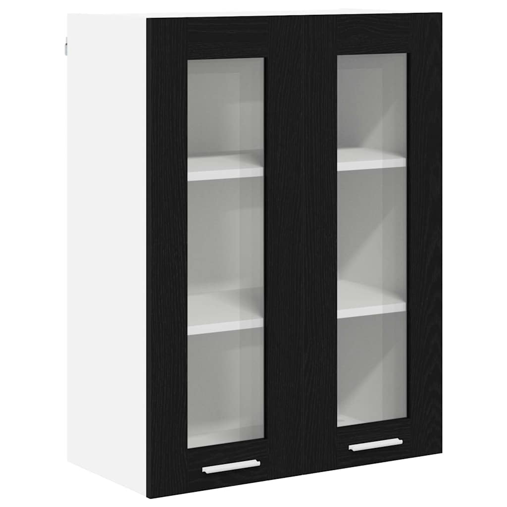 Závěsná Skříňka Černý Dub 60 X 31 X 80 Cm Kompozitní Dřevo