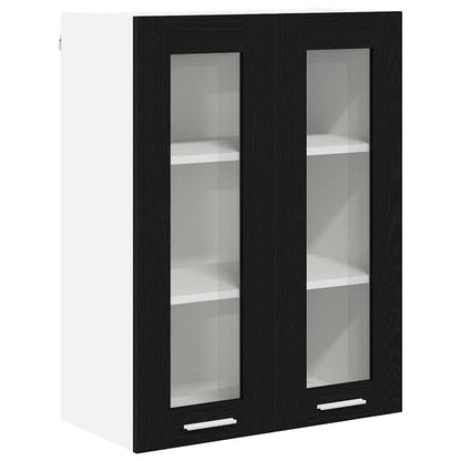 Závěsná Skříňka Černý Dub 60 X 31 X 80 Cm Kompozitní Dřevo