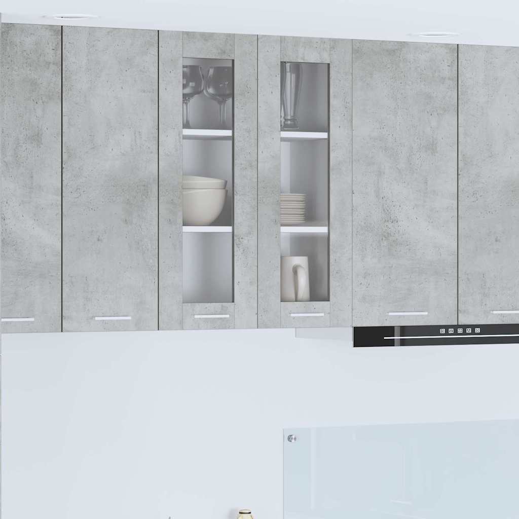Závěsná Skříňka Betonově Šedá 60 X 31 X 80 Cm Kompozitní Dřevo